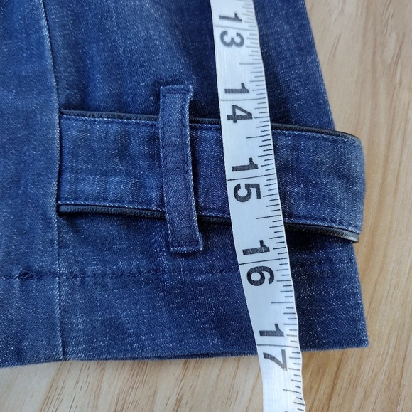 WHBM Blue Tailored Military Denim Jacket 2 NWT - Picture 5 of 10